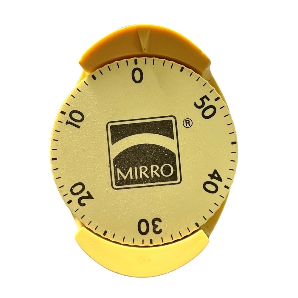 Vintage Mirro 60 Minute Kitchen Timer Harvest‎ Gold Bell Tested & Works